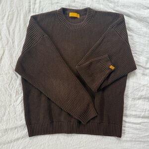 Yellow Label Co Brown Chunky fisherman knit XL